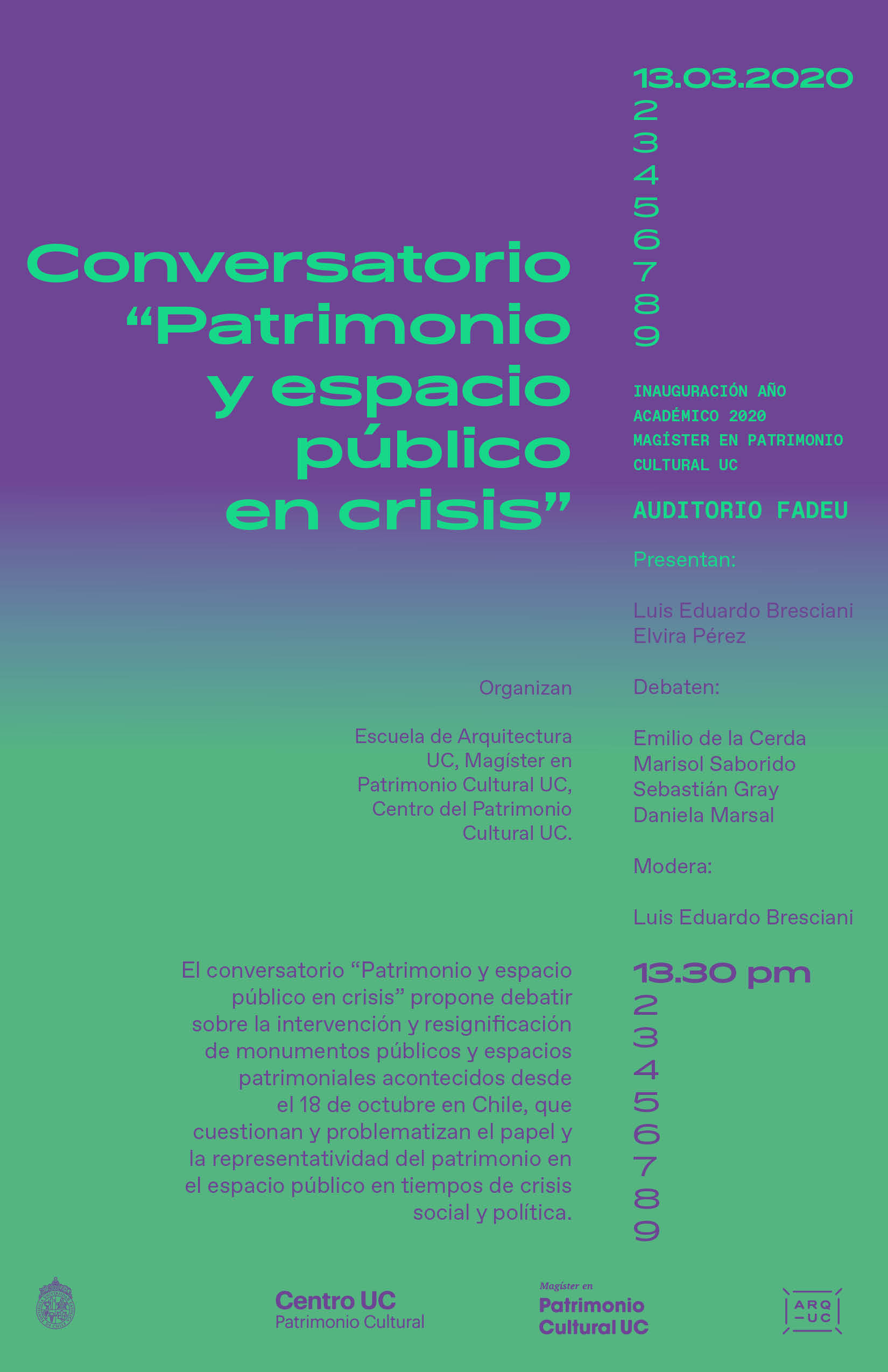 20200304 AFICHE PATRIMONIO Y ESPACIO P&Uacute;BLICO EN CRISIS