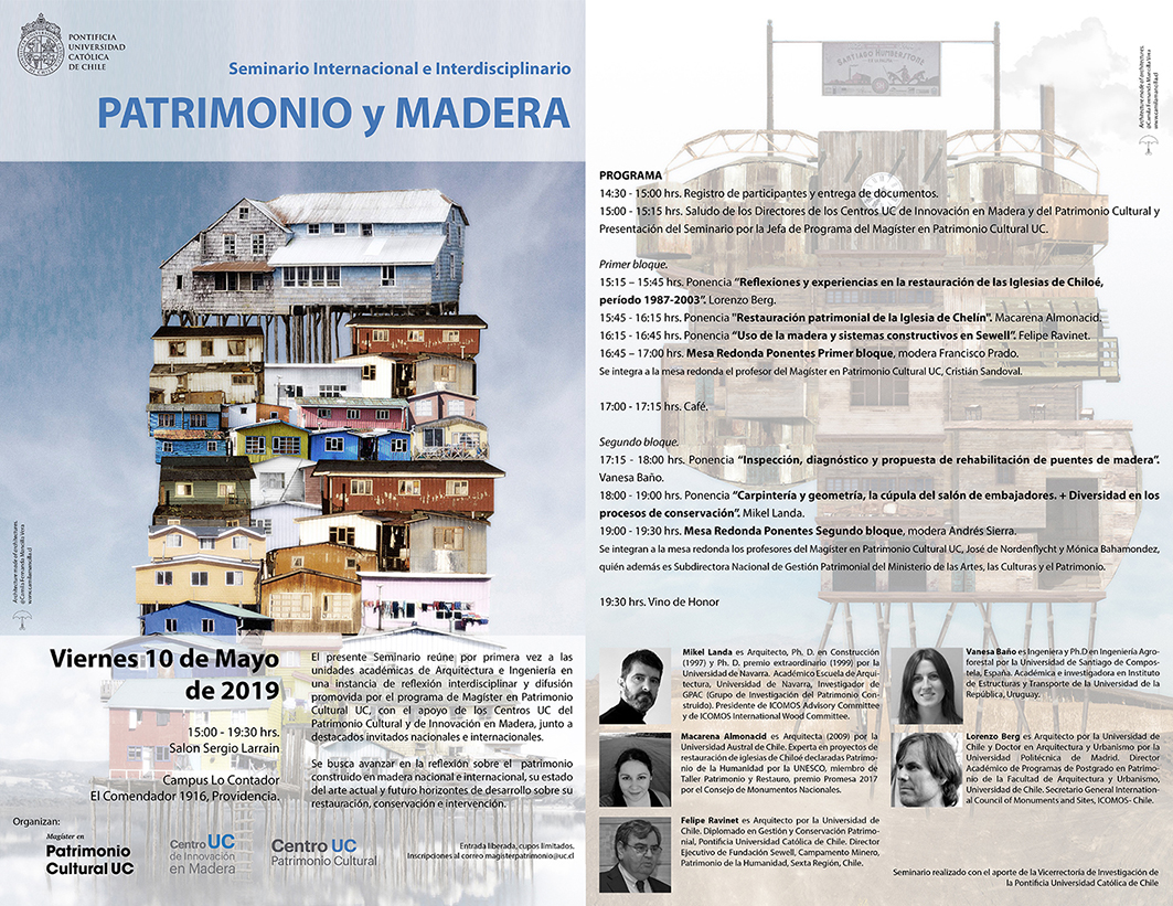 Afiche y Programa Patrimonio y Madera liv  