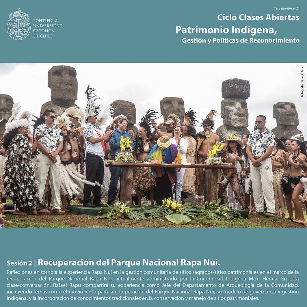 Afiche Clases Abiertas Patrimonio Indígena 1s2021 Rapu rrss 02 liv