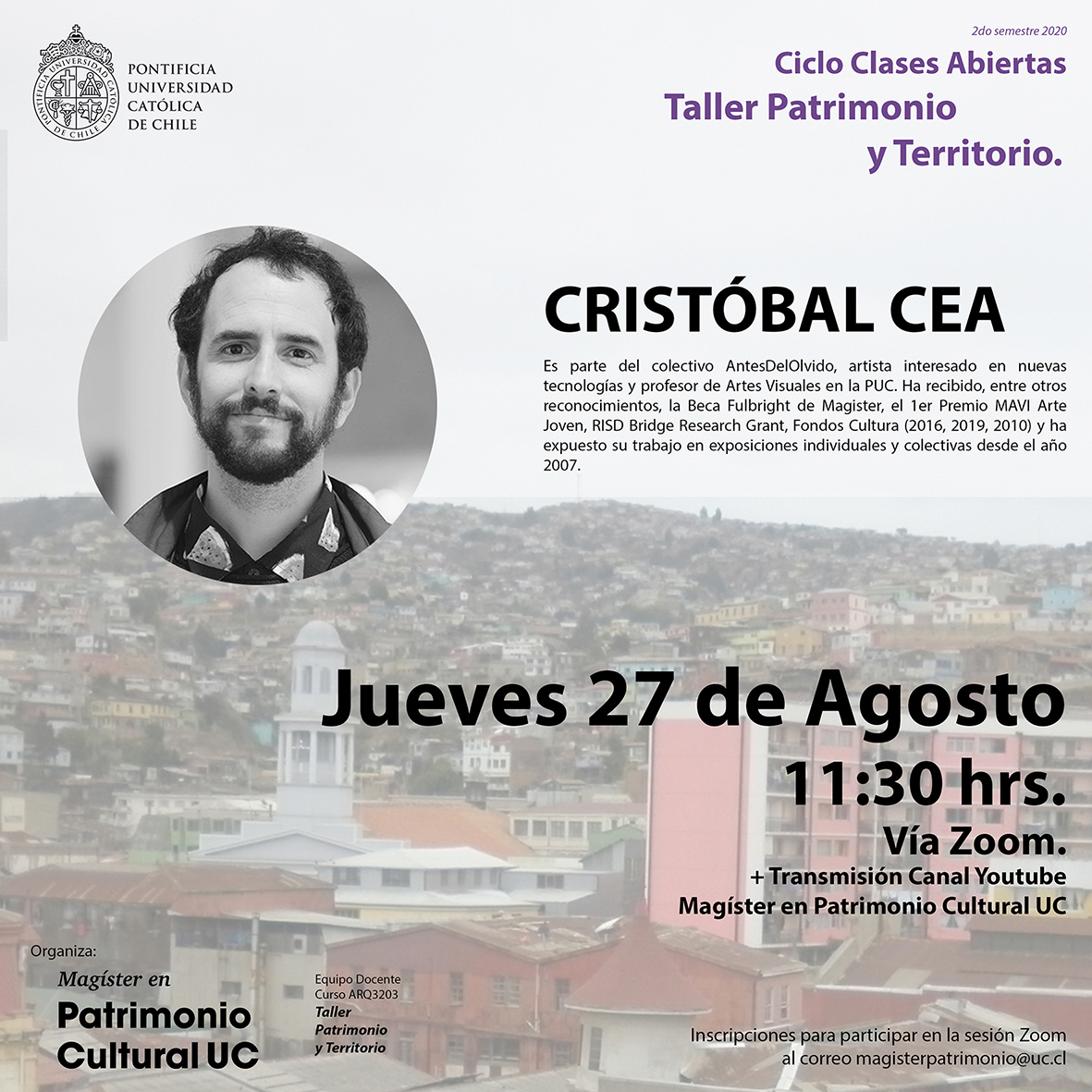 Afiche Clases Abiertas TPyT Cristóbal Cea 01 liv
