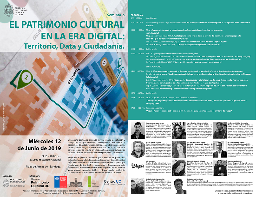 Afiche y Programa Patrimonio Cultural en la Era Digital final liv 