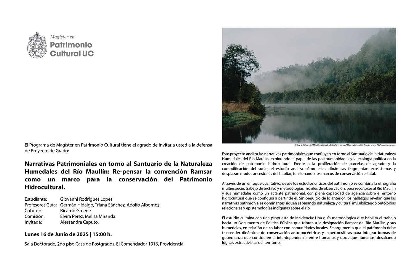 Afiche Rodrigues Giovanni liv