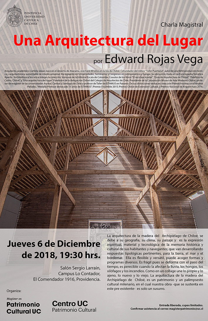 Afiche Charla Magistral Edward Rojas 2s2018 liv  