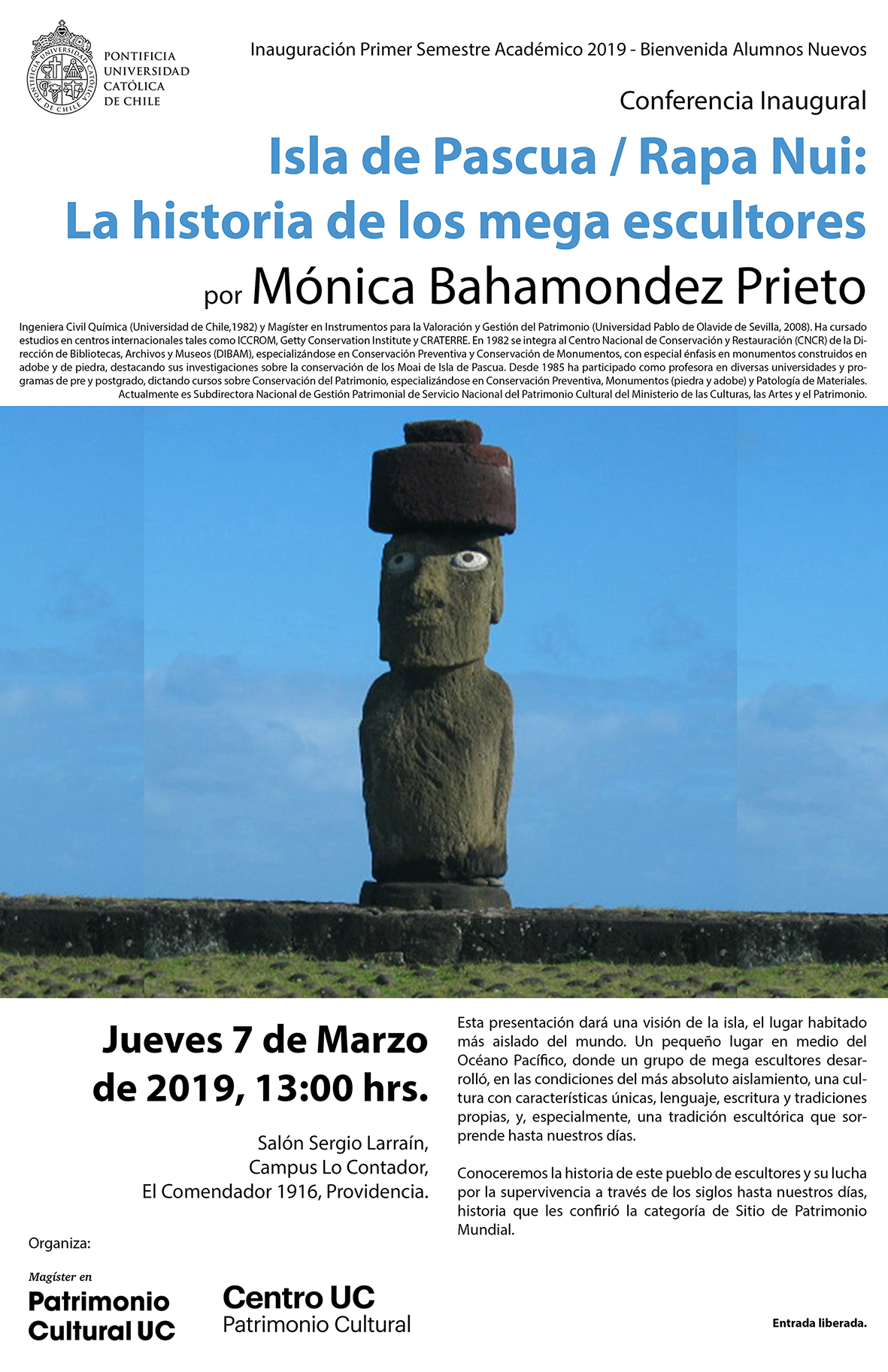 Afiche Clase Magistral Mónica Bahamondez 1s2019 final liv