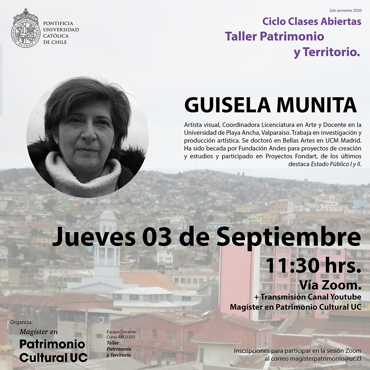 Afiche Clases Abiertas TPyT Guisela Munita 01 liv